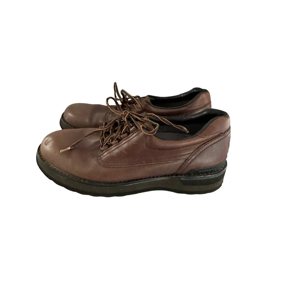 Rockport Vibram Men's Shoes 10 W  Brown Leather‎ Rugged Oxford Gore-Tex M9021
